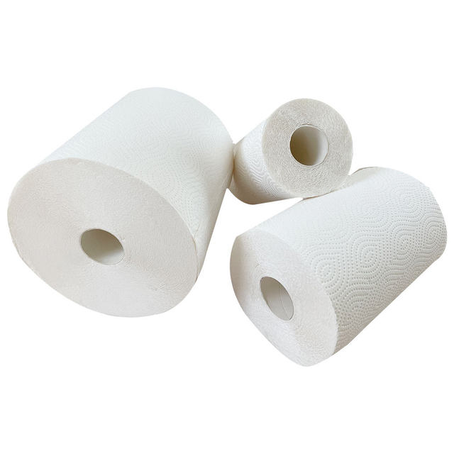 Natural Fragrance Free Cleaning Kitchen Roll Paper Towel Customized packaging 150 meters maxi roll kitchen tissue
