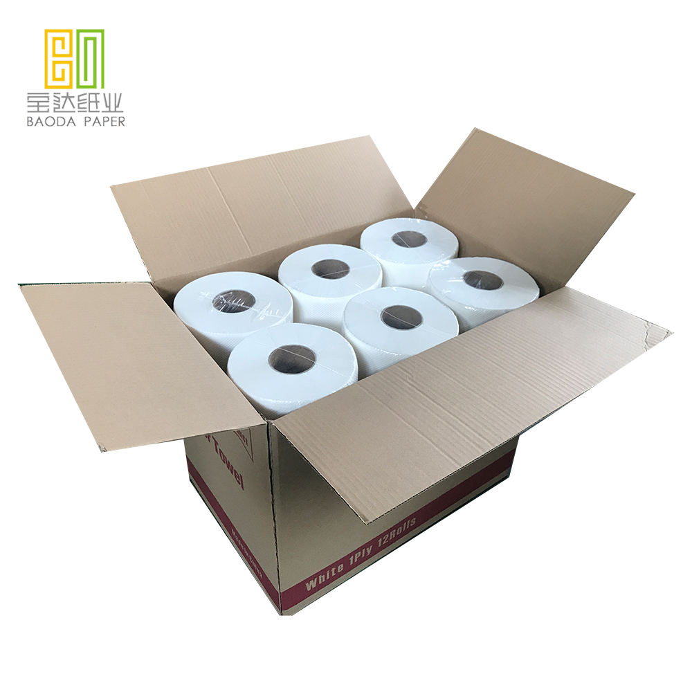 1ply paper towel bathroom hand towel paper maxi roll with good quality in China