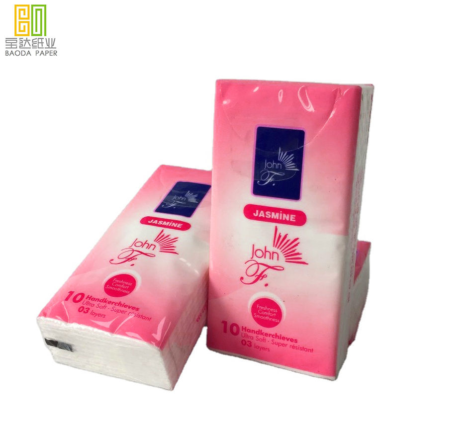 Wholesale High Quality Recommend Good quality print eco pocket tissue pack small handkerchiefs