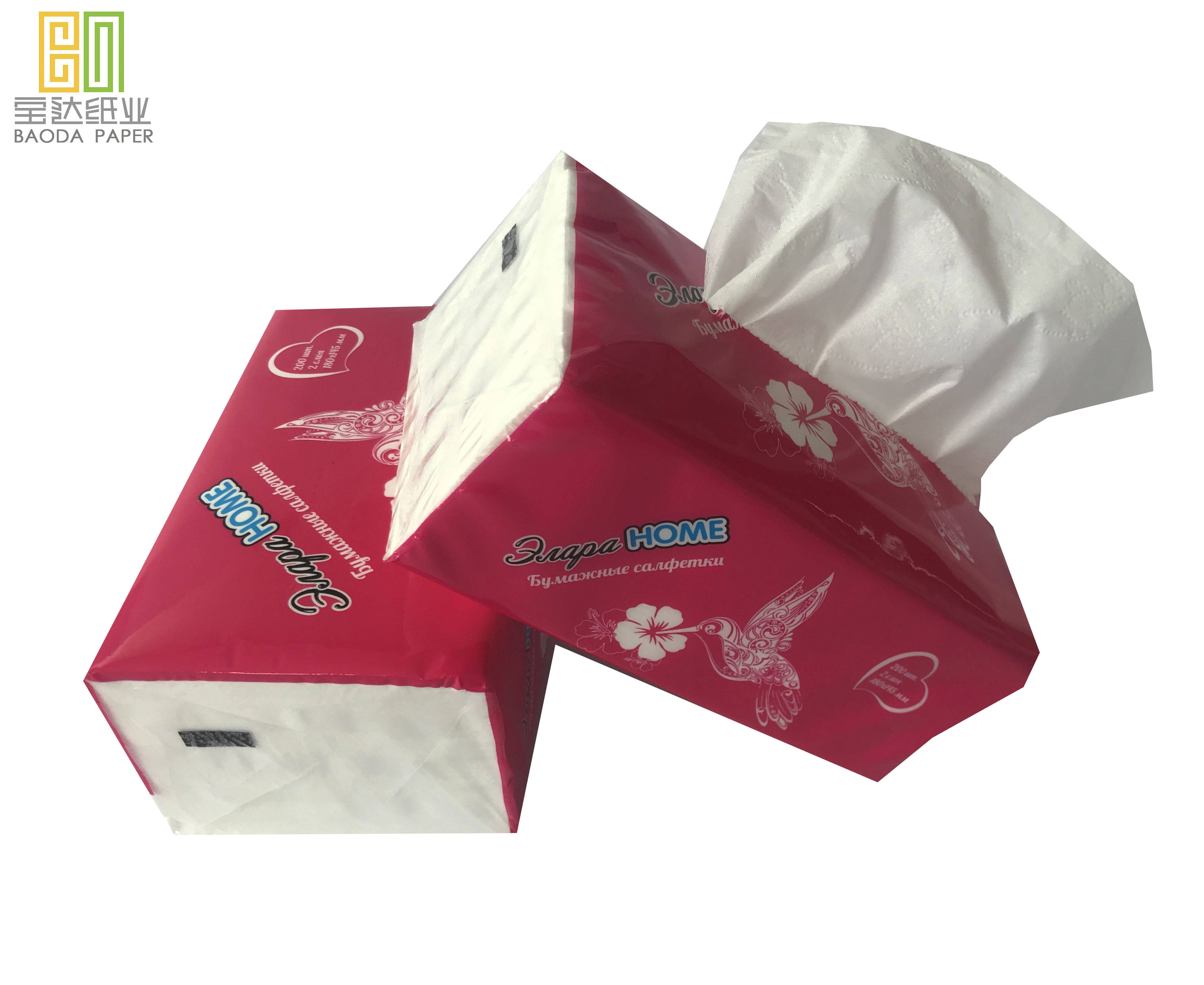 2 ply 180 x 200 mm nice facial tissue Soft Packed Paper Facial Tissue facial tissue soft in America