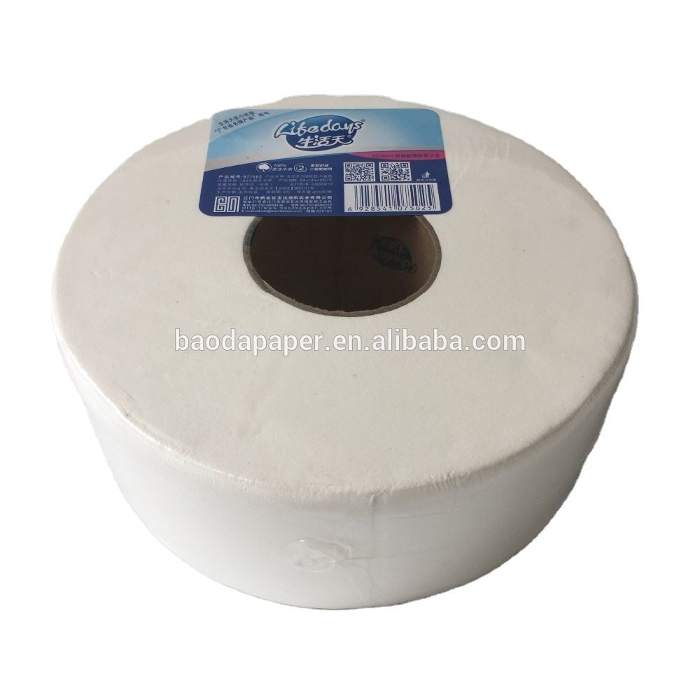 Custom nice and eco friendly Jumbo Roll Tissue jumbo roll napkin tissue jumbo facial tissue roll TOILET PAPER