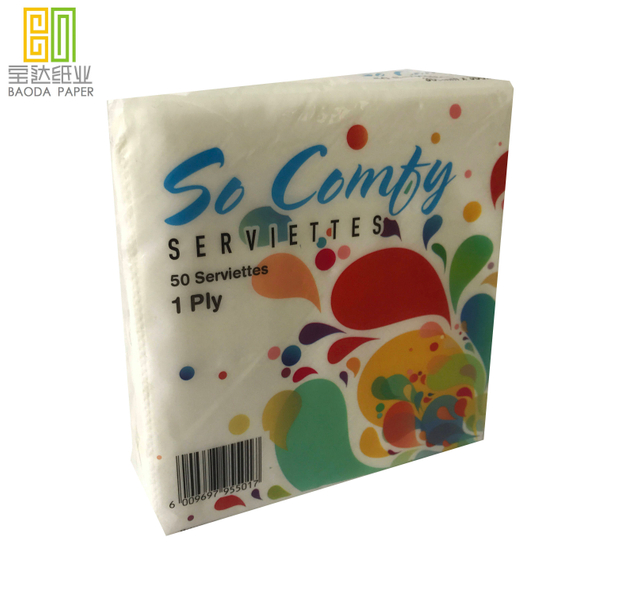 Free sample Brand New Best designer table napkin contained cocktail napkins disposable napkin for kids