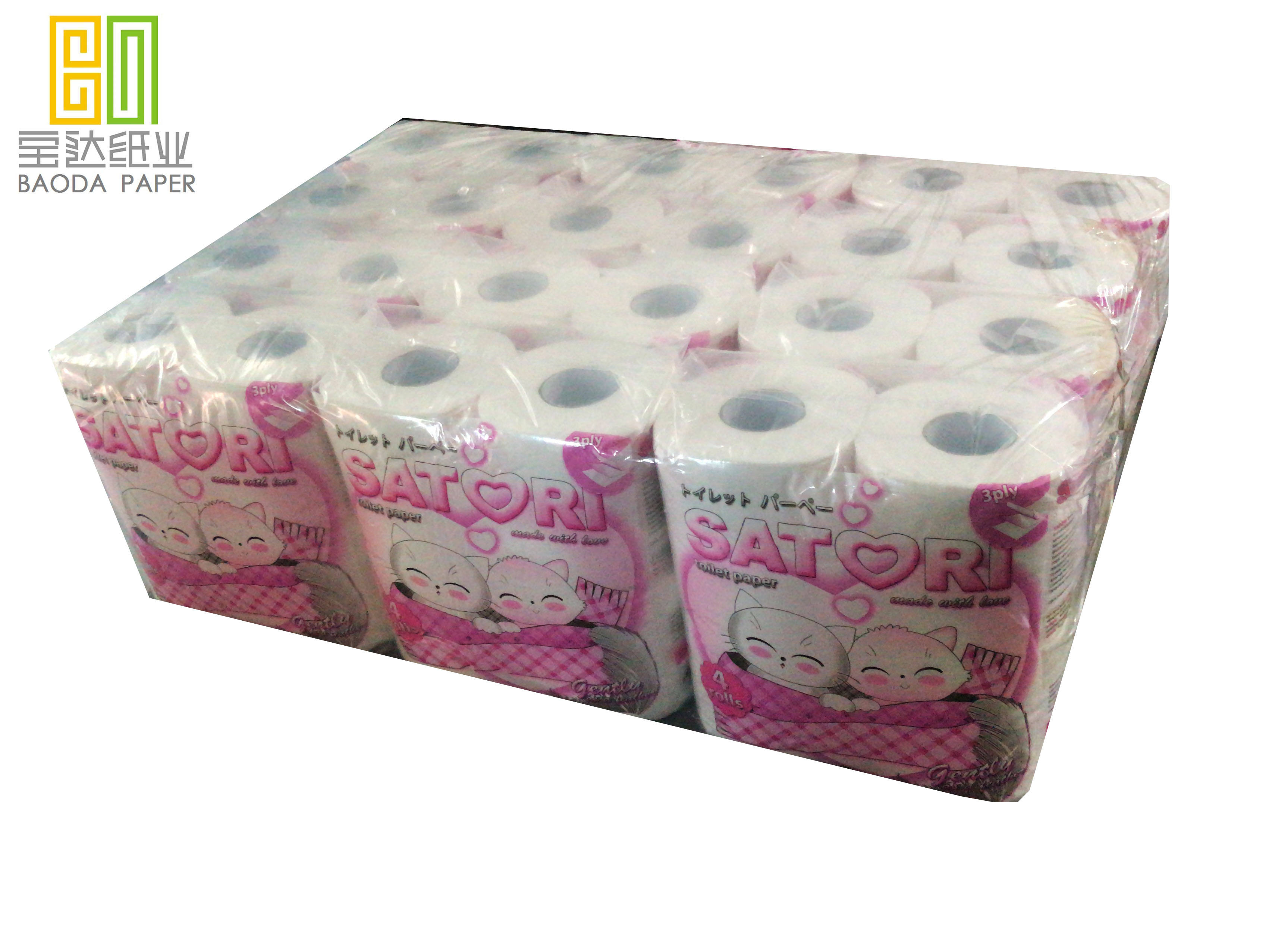 Ultra Soft and Comfortable toilet tissue roll bamboo toilet paper 2 Ply 100% Virgin Wood Pulp from China Standard Roll CORE