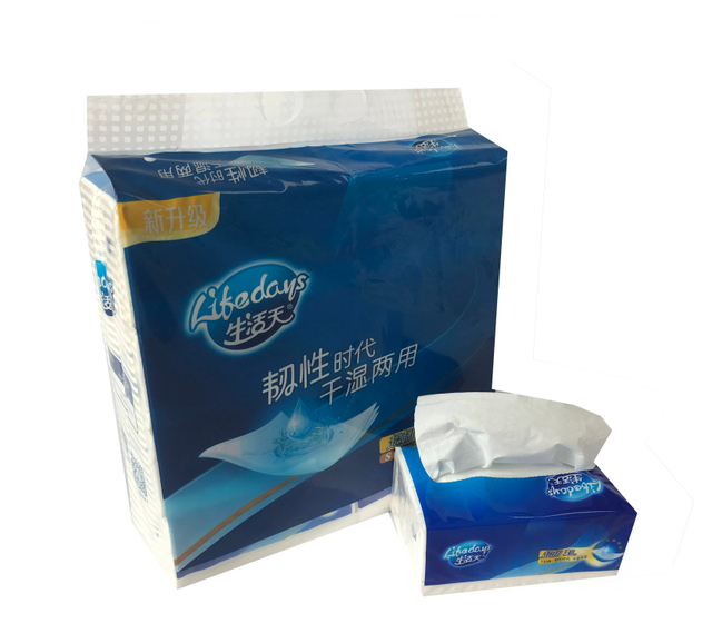 Hot Sale Ultra Soft pack facial tissue 3 ply 150 sheets ready to ship personalized size OEM colorful facial tisuue