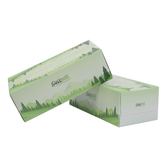 Hot Sale with Pattern 2 Ply 19*20cm Facial Tissue Box for Home
